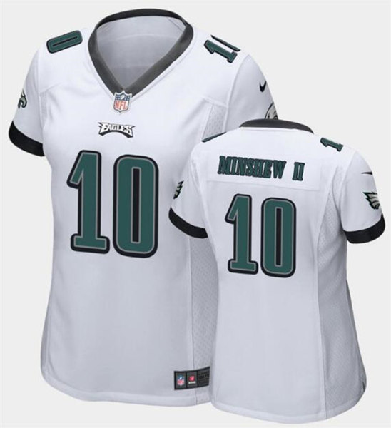 Women's Philadelphia Eagles #10 Gardner Minshew II White Vapor Untouchable Limited Stitched Football Jersey(Run Small) - Click Image to Close